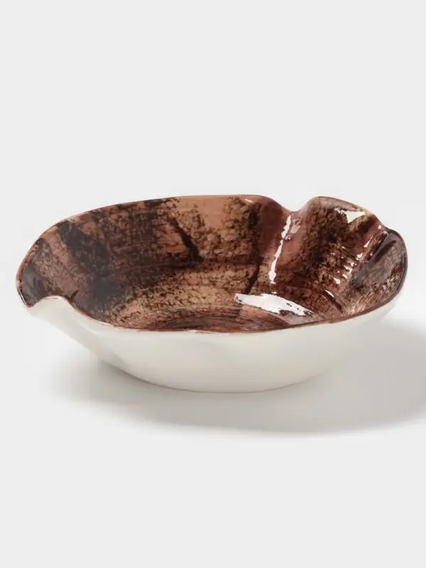 Салатник Magistro Wood, 350 мл, d=16.6 см, фарфор, коричневый