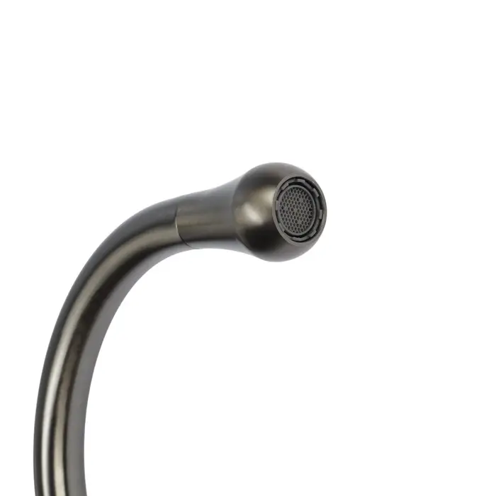 Смеситель для кухни ZEIN Z3740, &laquo;капелька&raquo;, однорычажный, высота излива 13 см, графит