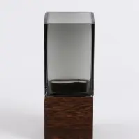 Ваза «Данте», 20×8 см, стекло, серая