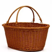 Корзина пластик 39 х 31 х 18 см, ручка17 см коричневый