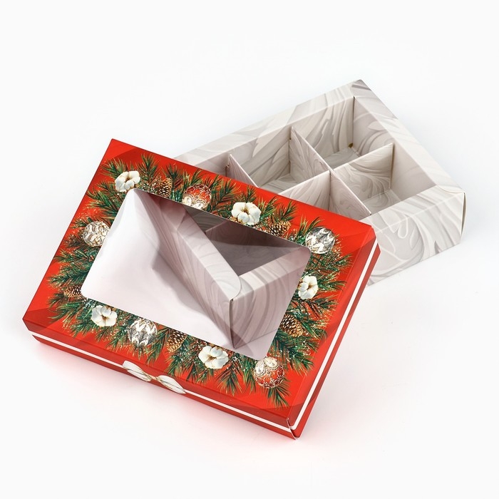 Коробка складная под 6 конфет «Снежная сказка», 13.5 х 9.8 х 3.8 см Коробка складная под 6 конфет «Снежная сказка», 13.5 х 9.8 х 3.8 см