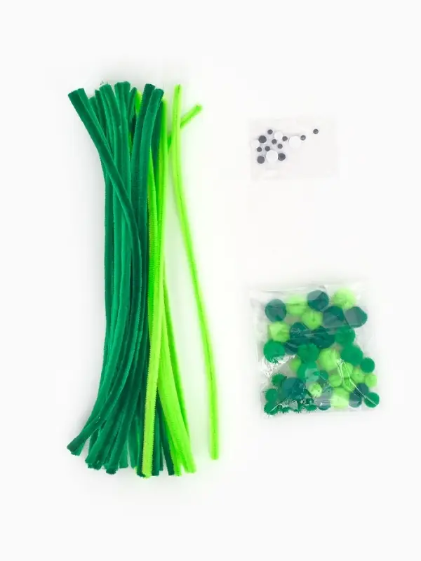 Синельная проволока, набор для творчества из проволоки с ворсом, помпонов и глаз