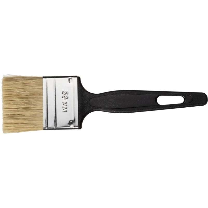 Кисть флейцевая Стандарт, 50x6, нат. щетина,пластик.ручка//Сибртех(82504)