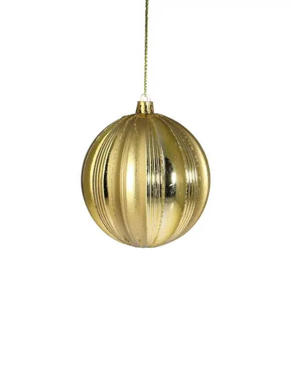 Ёлочные игрушки &laquo;Чары&raquo;, шары новогодние, d=10 см, набор 4 шт., золотистый