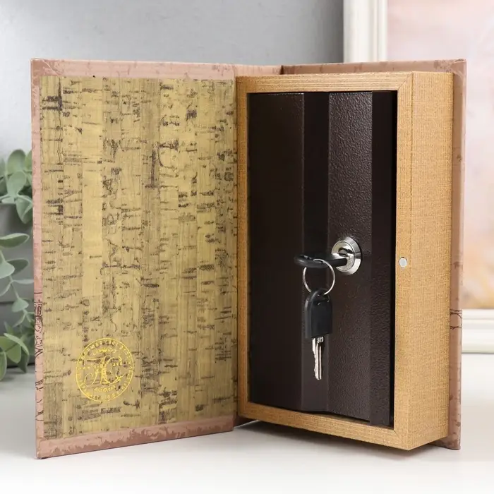 Шкатулка книга - сейф &laquo;Эйфелева башня. Винтаж&raquo;, дерево и искусственная кожа, с замком, 21&times;13&times;5 см