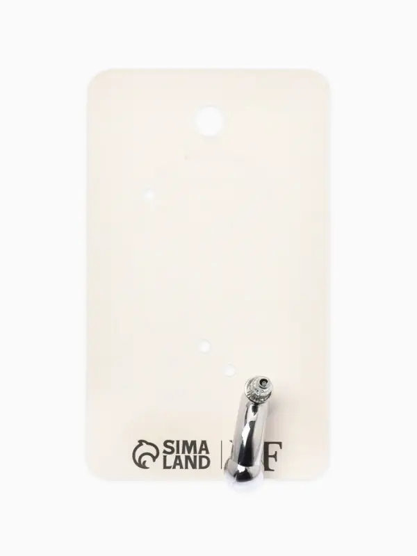 Моно-серьга "Циркуляр", цвет серебро