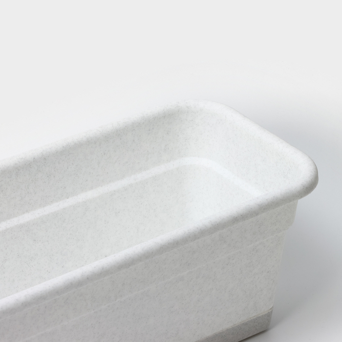 Ящик балконный для цветов, 16 л, 80 см, цвет мрамор Ящик балконный для цветов, 16 л, 80 см, цвет мрамор