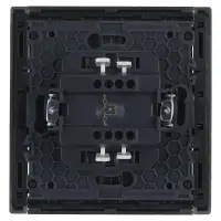 FORTE&PIANO Выключатель 1-клавишный с индикацией 10А FP502 сталь IEK