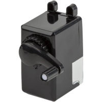 Точилка механическая, 8 мм, фиксация карандаша, чёрная