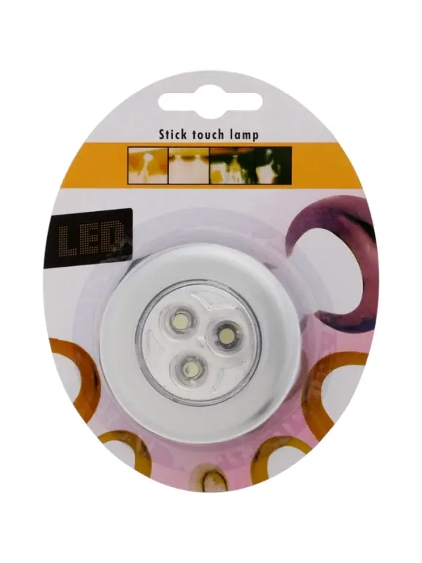 Светильник настенный светодиодный &laquo;Мастер К&raquo;, 1 Вт, 3 LED, от батареек 3&times;ААА, d=6.5 см