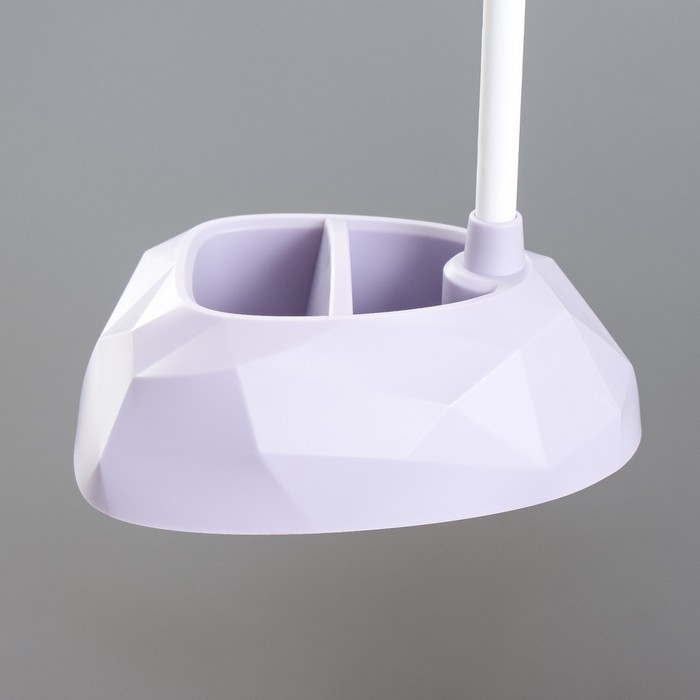 Настольная лампа "Делсер" LED 3Вт USB АКБ фиолетовый 14х13х39 см RISALUX