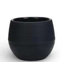 Горшок для цветов &laquo;Япония&raquo;, 2 л, d=18 см, h=15 см, пластиковый, с поддоном, графитовый
