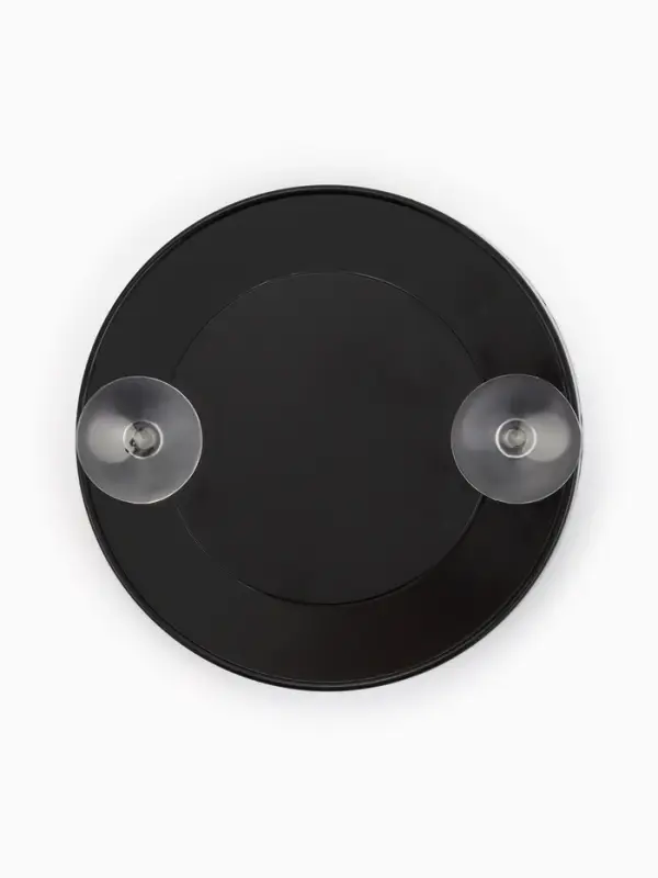 Зеркало макияжное, увеличение &times;10, на присосках, d=9 см, чёрное