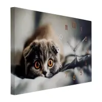 Часы-картина настенные интерьерные &laquo;Кот&raquo;, бесшумные, 35&times;60 см
