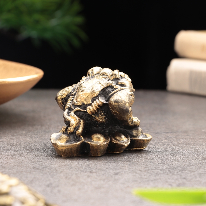 Сувенир Сувенир "Жаба денежная" большая, гипсобетон, 3,5х5х5,6см, набор 2 шт, 4х5,5 см