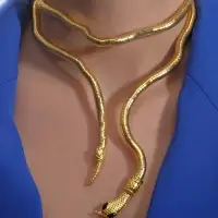 Колье-трансформер &laquo;Змея&raquo;, цвет чернёное золото, 90 см