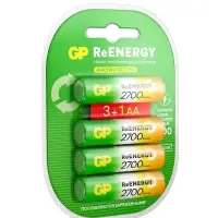 Аккумулятор GP, Ni-Mh, AA, HR 6-4BL, 1.2 В, 2700 мАч, блистер, 4 шт.