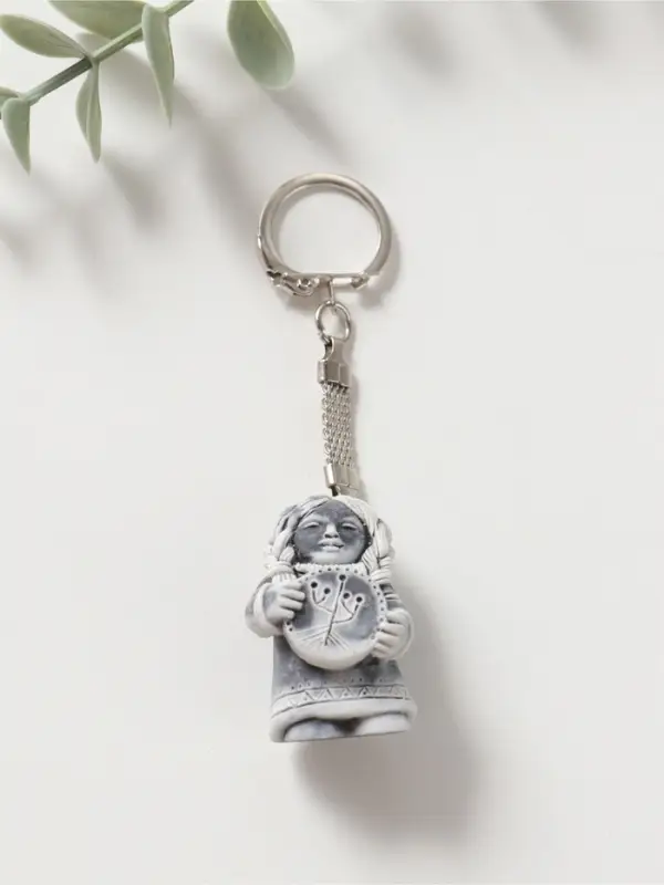 Брелок "Девушка с бубном" маленькая, 4см