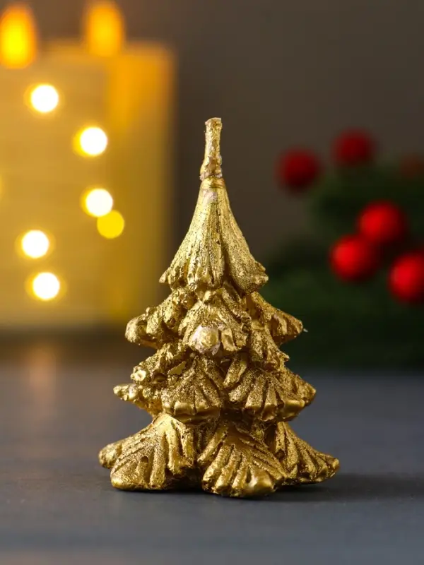 Свеча "Ёлочка " 50*65 мм, лак, золото