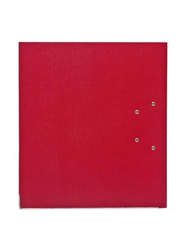 Папка-регистратор А4, 75 мм, ПВХ, тиснение &laquo;лен&raquo;, металлическая окантовка, карман на корешок, собранная, бордовая