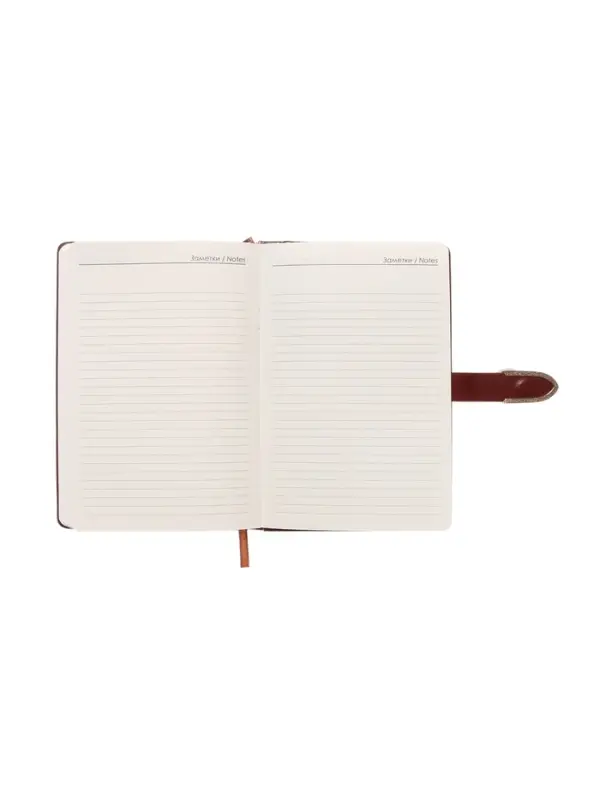 Ежедневник недатированный формат А5, с хлястиком, 112л, линия, пвх, Коричневый