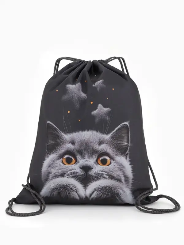 Мешок для обуви &laquo;Котик&raquo; Stavia, 43.5&times;1&times;36 см, чёрный