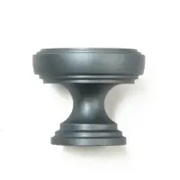 Ручка-кнопка мебельная CAPPIO PK322, d=30 мм, графит, 8 шт. TMP .