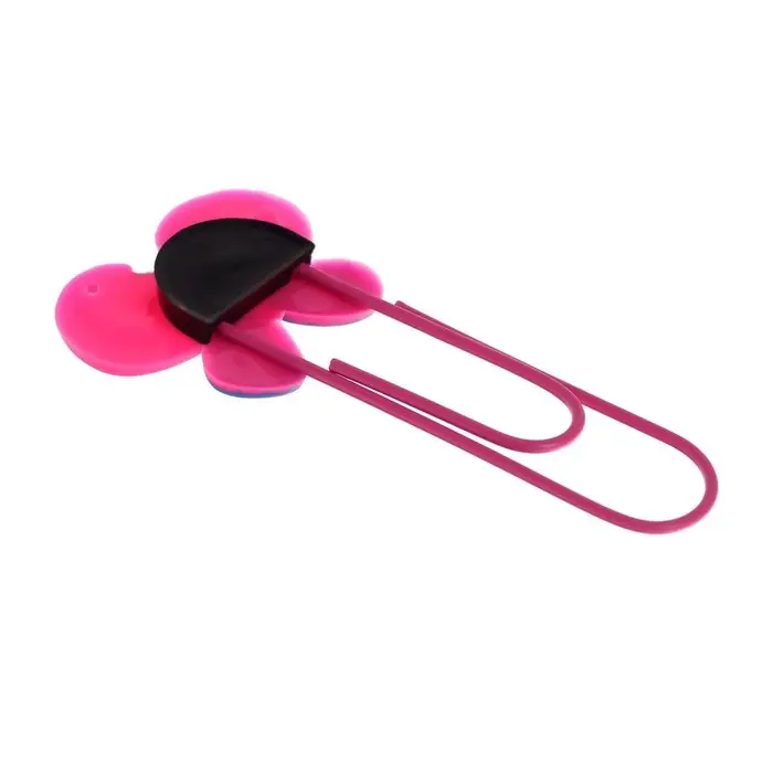 Закладка-скрепка большая, 11 см, Закладка-скрепка большая, 11 см, "Бабочка", МИКС