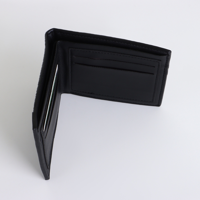 Портмоне мужское без застёжки, цвет чёрный Портмоне мужское без застёжки, цвет чёрный