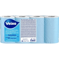 Бумага туалетная Veiro Домашняя 2сл бел втор втул 15м 8рул/уп 1с28