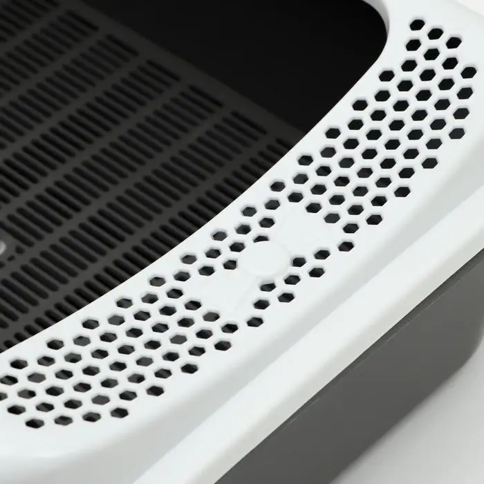 Туалет для кошек &laquo;Сима&raquo;FIX, 30&times;39&times;13.5 см, с бортом, сеткой и совком, пластик, серый, совок МИКС