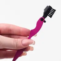 Щёточка с пинцетом и бритвой для бровей и ресниц, 3в1, 10.5 см, МИКС