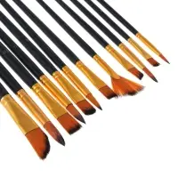 Набор кистей для рисования Calligrata, синтетика, 12 штук: № 1, 2, 3, 4, 5, 6, 7, 8, 9, 10, 11, 12