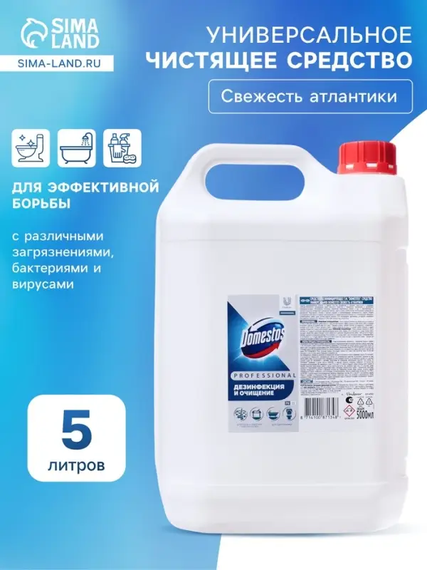 Чистящее средство универсальное DOMESTOS PROFESSIONAL Свежесть атлантики, гель, 5 л