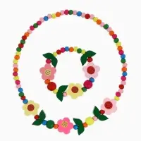 Набор детских украшений Выбражулька &laquo;Цветочное настроение&raquo;, 2 предмета: бусы, браслет d=6 см МИКС