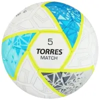 Футбольный мяч TORRES Match, F323975, ручная сшивка, 32 панели, размер 5, PU