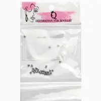 Кримп (зажимная бусина) СМ-378 (набор 30 шт.), 2.4 мм, цвет серебро