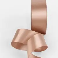 Лента атласная TEIRA, двухсторонняя, 38 мм, 25&plusmn;1 м, бежевая №812