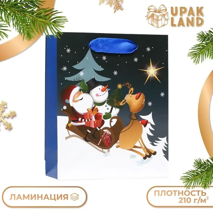 Пакет ламинированный «Сказочная ночь» 11.5×14.5×6 см