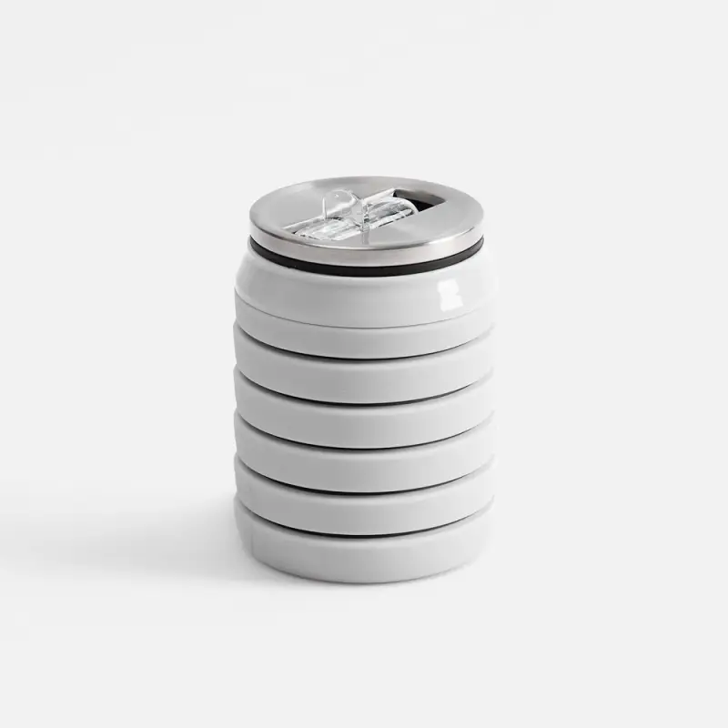 Складная бутылка для воды Folla, серая Складная бутылка для воды Folla, серая