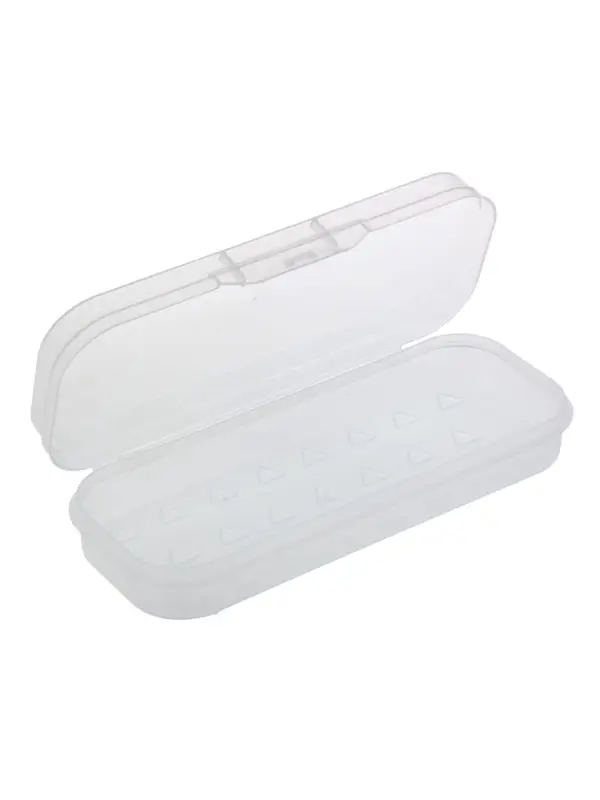 Пенал - футляр &laquo;Стамм. Cristal&raquo;, 90&times;217&times;43 мм, пластиковый, прозрачный, бесцветный, европодвес