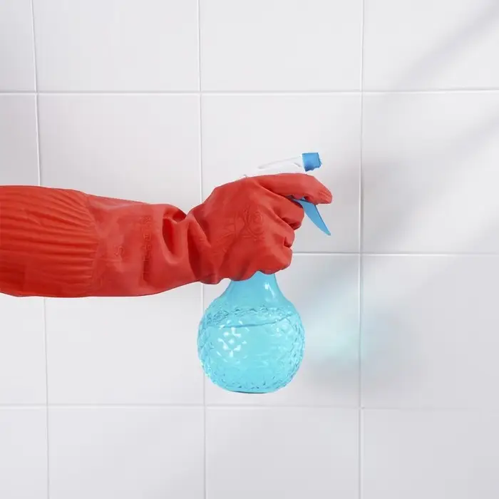 Перчатки хозяйственные Доляна, размер L, 38 см, длинные манжеты, латексные, цвет красный Перчатки хозяйственные Доляна, размер L, 38 см, длинные манжеты, латексные, цвет красный