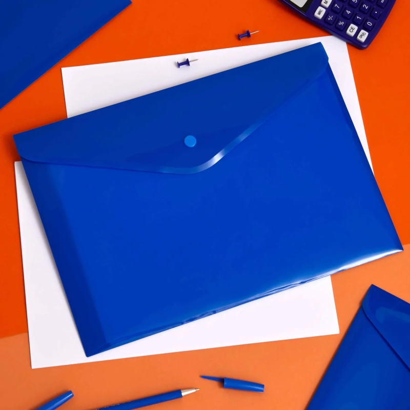 Папка-конверт на кнопке Элементари 200 мкм 10 шт/уп