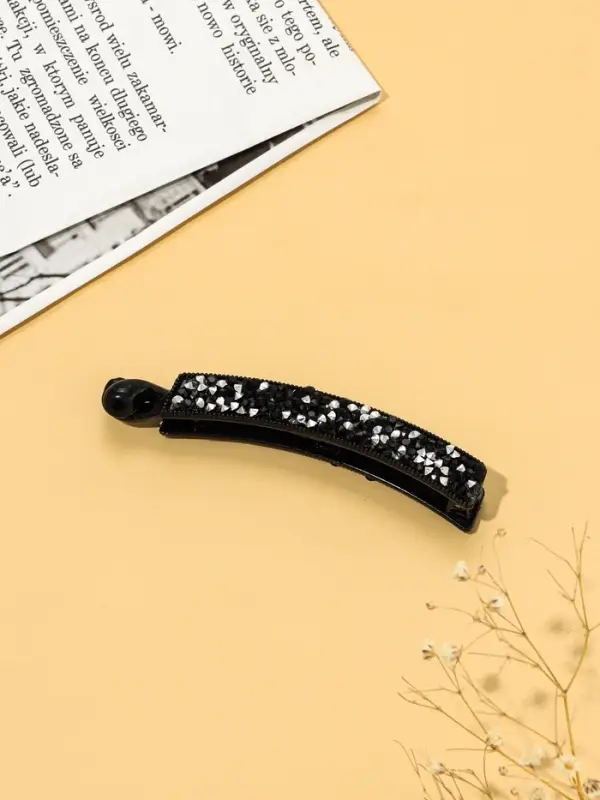 Банан для волос &laquo;Эмма&raquo;, 10 см, серебристо-чёрный