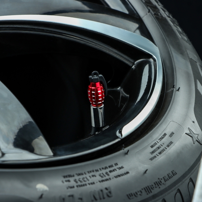 Колпачок на вентиль TORSO, граната, красный, набор 4 шт Колпачок на вентиль TORSO, граната, красный, набор 4 шт