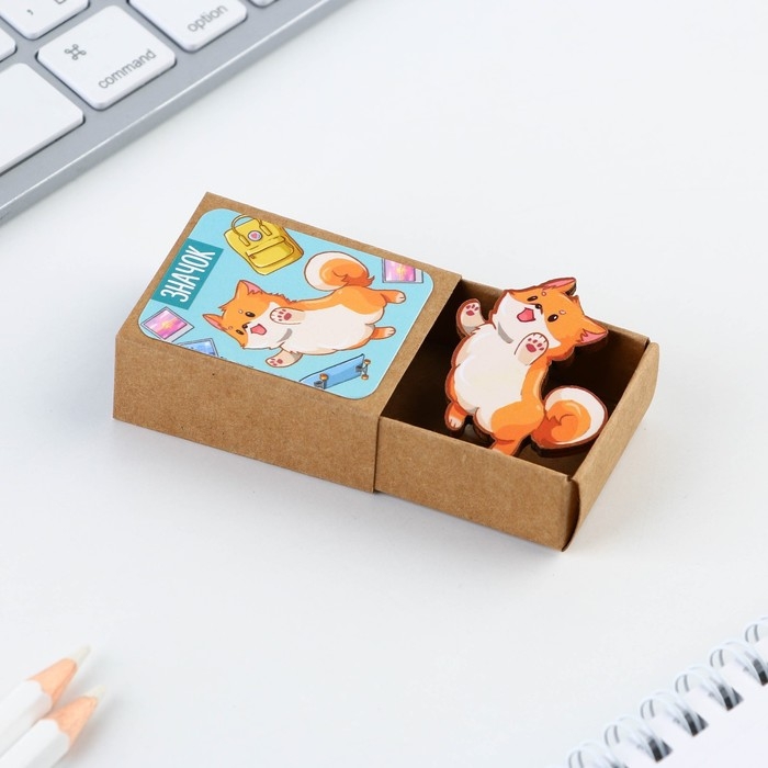 Значок деревянный «Песик», 3,4 х 3,5 см Значок деревянный «Песик», 3,4 х 3,5 см