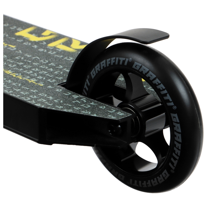 Самокат трюковой GRAFFITI Eccentric 24, колёса PU 110 мм, HIC компрессия, ABEC 9 Chrome, цвет чёрный Самокат трюковой GRAFFITI Eccentric 24, колёса PU 110 мм, HIC компрессия, ABEC 9 Chrome, цвет чёрный