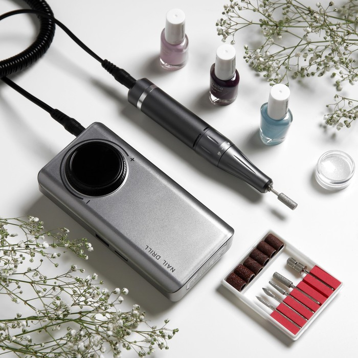 Аппарат для маникюра Luazon LMH-08, 6 насадок, 30 Вт, до 35 000 об/мин, серая Аппарат для маникюра Luazon LMH-08, 6 насадок, 30 Вт, до 35 000 об/мин, серая