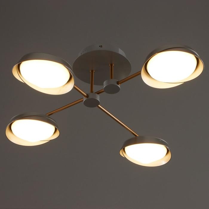 Люстра 1852/4 LED 64Вт 3000-6000К серо-золотой 65х65х17 см BayerLux