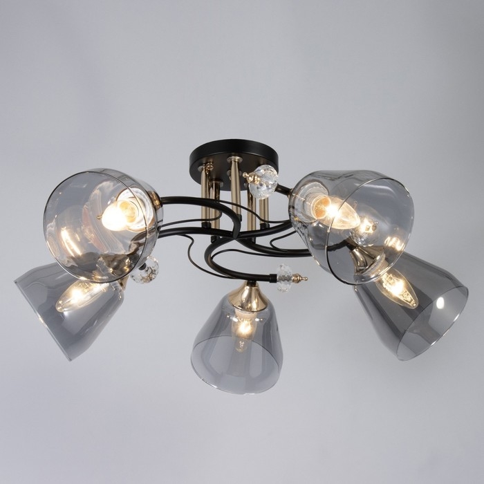 Люстра Люстра "Клео" 5хЕ27 40Вт черный 62х62х24см BayerLux